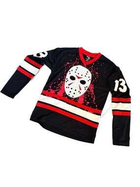 Friday the 13th Jason Voorhees Hockey Jersey Long Sleeve Shirt